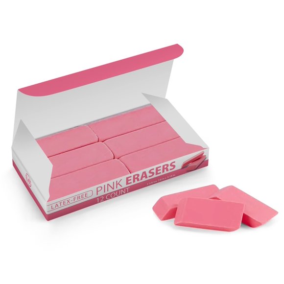 Eraser Ultimate Stationery Rosa 12 unidades para niños y oficina