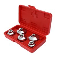 Magideal - 5X Tapas De De Aceite , 6 Puntos De Accionamiento 24Mm 27Mm 32Mm 36Mm 38Mm Herramienta De Extracción De Material Acero Para