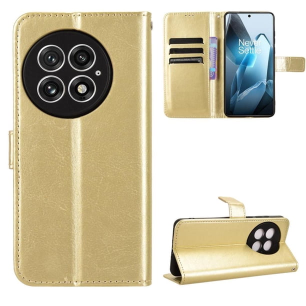 Funda tipo libro para OnePlus 13 5G, cartera todo‑en‑uno, funda multifuncional con tarjetero y correa de muñeca desmontable
