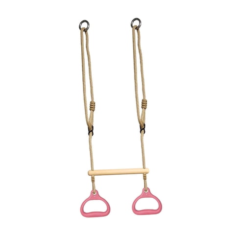 Magideal - Trapecio Con Anillas De Gimnasia, Equipo De Juegos Resistente Para Niños Y Adultos, Juego De Columpios Rosa