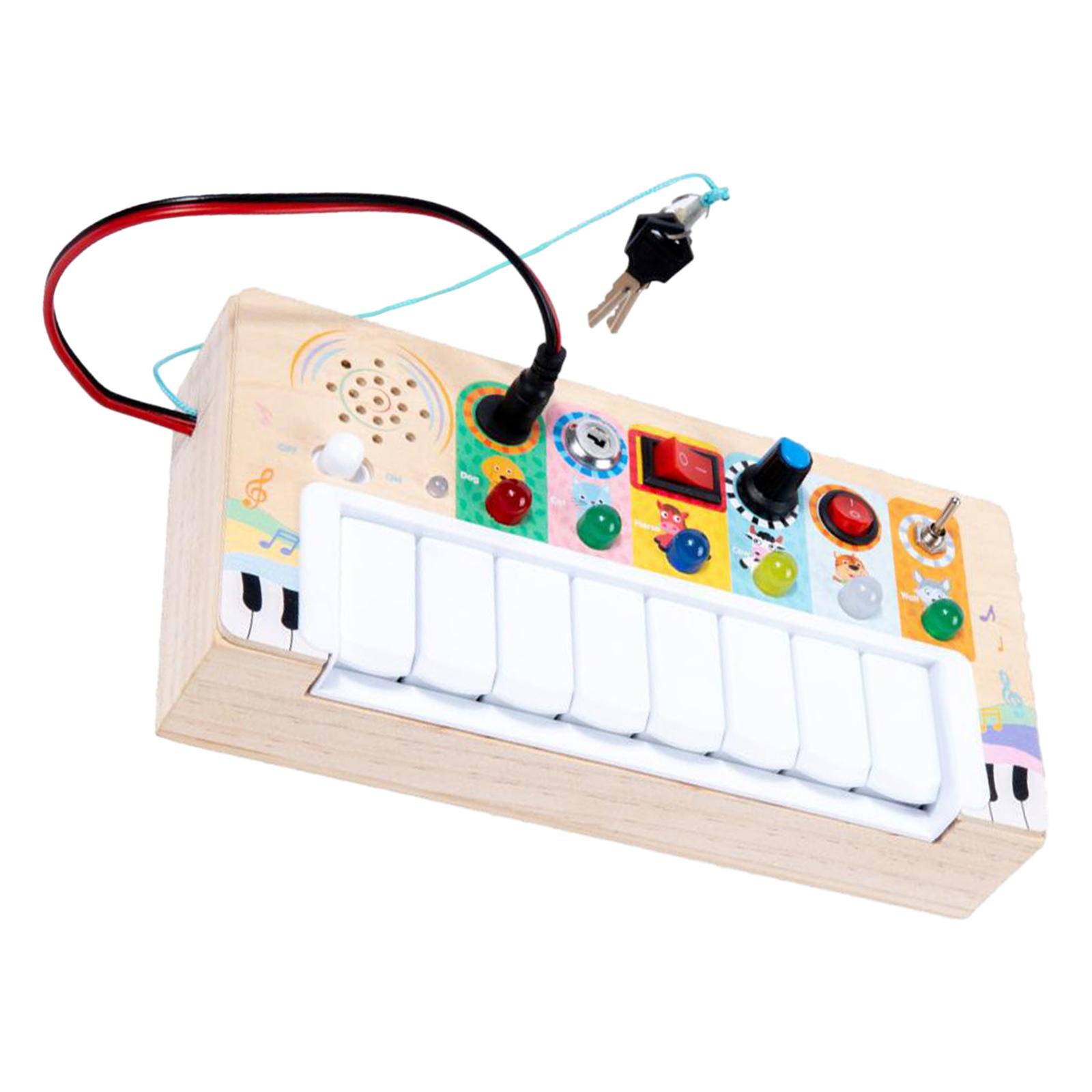 Magideal - Tablero Ocupado Para Niños, Piezas De Bricolaje, Interruptor De Piano, Habilidad Motora Fina, Aprendizaje Cognitivo Para Niños, Niñas, Niños, Juguete