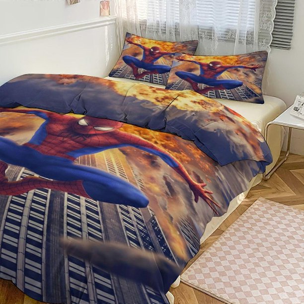 Spidean Print Bedding Set Pattern Duvet Cove Set3 Pieces Quilt Cover And Pillowcases for Women Men Teens