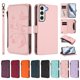 thumbnail image 3 of Funda Cartera Mariposa para [Samsung Galaxy S22 5G] con Soporte y Cremallera Rosa, 3 of 6