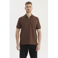 Fashionspark - Polera Hombre Textura Vertical Chocolate