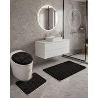 Mylhogar - Juego De Alfombras De Baño 3 Piezas Suaves Y Absorbentes