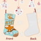 thumbnail image 3 of Kiff Tema: Calcetines de Navidad, fino lino blanco para colgar en escaleras y chimenea, decoración navideña para el hogar, regalo de Navidad. 45cm × 32cm, 3 of 5