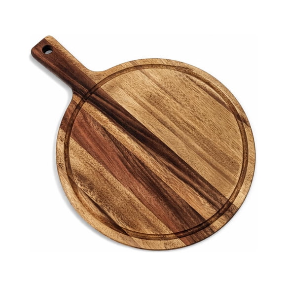 Tabla De Madera Redonda Multiuso Base Para Calor Picoteo S