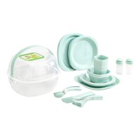 Ioensy - 54X Juegos De Vajilla Tazas Viaje Camping Juego De Cubiertos Para Cena Picnic Viaje