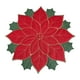 thumbnail image 3 of Mantel Individual Navideño, Mantel De Lino Con Bordado De Flores Para Cena, Para Cafetería, Hotel, Cocina, Rojo, 60cm, 3 of 5