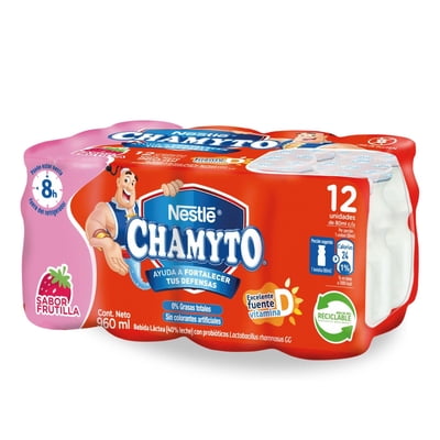 Bebida Láctea Probiótico Sabor Frutilla Multipack Botella