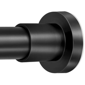 Barra De Cortina De Ducha Zyrw, Negra, No Se Oxida, 90-210 Cm, Acero Inoxidable