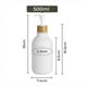 thumbnail image 4 of Venhoouse Pack 3 Dispensador De Jabón 500 Ml Plástico Bambú Blanco, 4 of 7