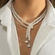 thumbnail image 3 of Gorgeous Pearl Gem Water Drop Pendant Necklace - Perfect for Women's Fashion!, 3 of 4