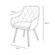thumbnail image 3 of Pack 2 Poltronas Base Dorada Velvet Lux Beige, 3 of 8