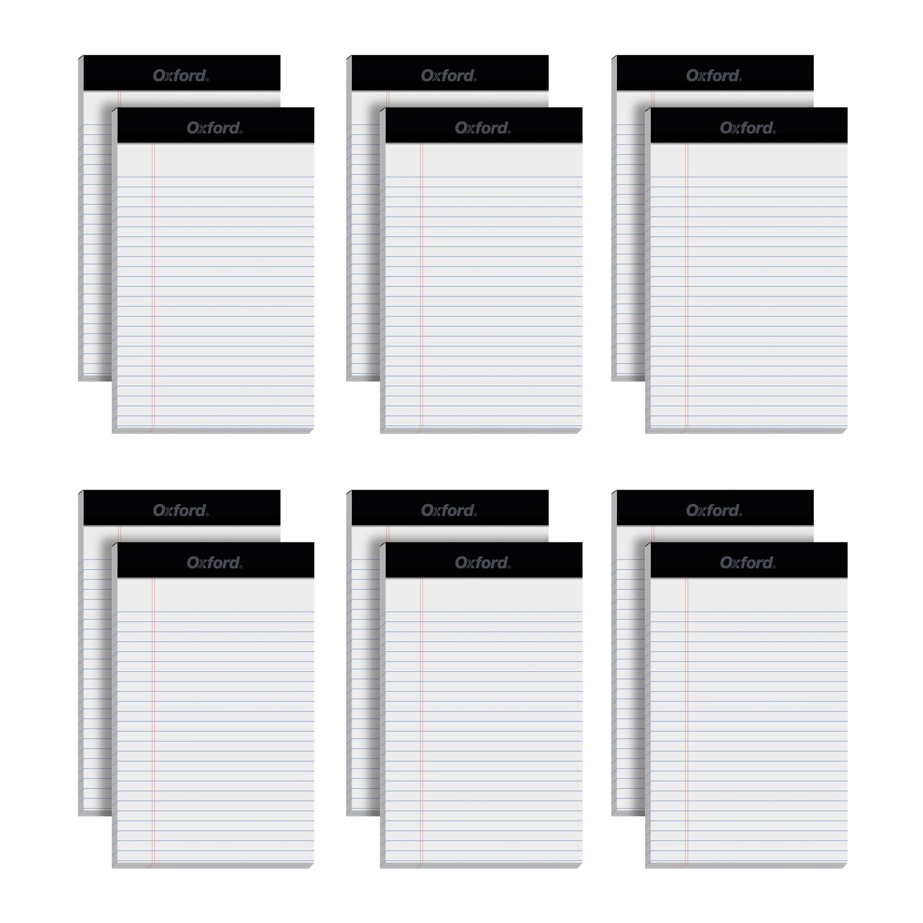 Libretas Oxford De 5 X 8 Cm, 12 Unidades, 50 Hojas Con Rayas Estrechas