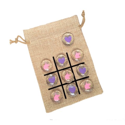 Genérico - Set Tic Tac Toe Con Temática De Unicornio Y Corazón Para Fiesta De Cumpleaños