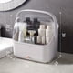 thumbnail image 1 of 1pc Waterproof Makeup Organizer with Dustproof Cover and Portable Handle - Perfect for Bathroom, Bedroom, and Dresser - Keep Your Cosmetics Safe and Organized, 1 of 5