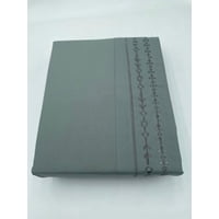 Todo Hogar Santiago De Chile - Juego De Sabanas Bordadas King Gris