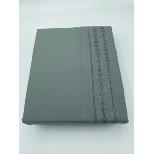 Todo Hogar Santiago De Chile - Juego De Sabanas Bordadas King Gris