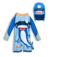 Traje De Baño Bebe Niño Celeste Pillin