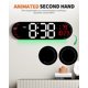 thumbnail image 5 of Uxcell 17.2" Gran Reloj de Pared Digital con Control Remoto de 9 Colores Cambiantes, Fecha Semana Temperatura, Atenuador de Brillo Automático Reloj Grande Luces Nocturnas, Rojo, 5 of 7
