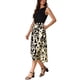 thumbnail image 4 of INSPIRE CHIC Vestido sin mangas de verano para mujer con diseño de patrón y cuello redondo, talla XS, negro beige, 4 of 6