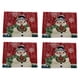 thumbnail image 1 of Corredor De Tela De Mesa De Lino Holiday Navidad A?o Nuevo Decoraciones De Fiesta 4pcs Placemat, 1 of 5