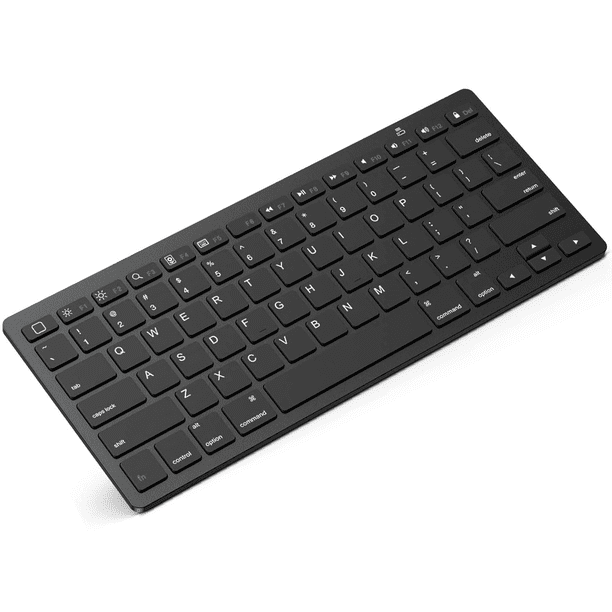 Teclado inalámbrico delgado, mini teclado inalámbrico de 2,4 GHz y 78 teclas con receptor USB para Windows 10/8/7/Vista/XP y Android