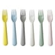 thumbnail image 1 of 6pcs Kids Plastic Forks Attractive Nordic Macaroons BPA Free Utensils, For 1-12 Years Old Baby And Children, 1 of 5