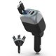 thumbnail image 1 of Cargador para auto NKNZLY 87W con cable retráctil 4 en 1 USB-C, 1 of 9
