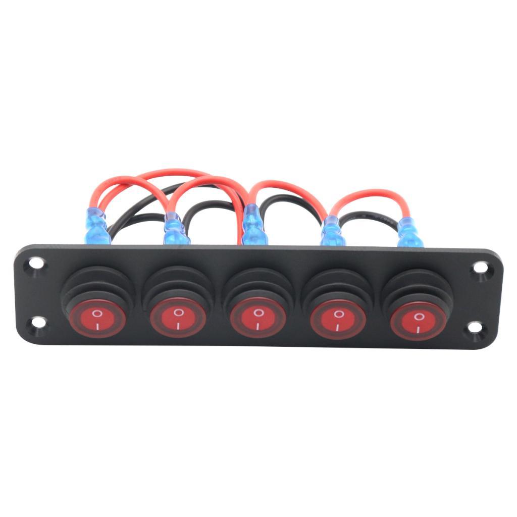 Ioensy - Panel De Interruptor De Palanca Duradero Precableado Para Autobuses De Remolques Automotrices