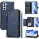 thumbnail image 1 of Funda Billetera Cremallera para Samsung Galaxy S21 5G con Porta Tarjetas, Soporte y Correa Azul, 1 of 5