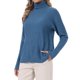 thumbnail image 4 of INSPIRE CHIC Suéter de Cuello Alto para Mujer Manga Larga Tejido de Punto Suelto Ajuste Casual Tops de Otoño Invierno M Azul, 4 of 6