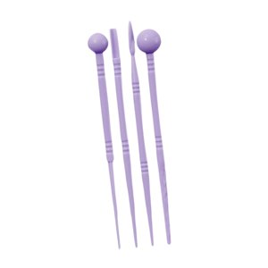 Magideal - 4 Uds Herramientas De Escultura Herramientas De Arcilla Diy Proyectos De Artesanía Prácticos Profesionales Herramientas De Tallado De Cerámica Portáti Púrpura