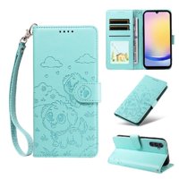 Funda Billetera Foxdock Compatible Con Samsung Galaxy A25 5G, Diseño Perrito Tierno, Ranuras Para Tarjetas Y Soporte Plegable