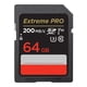 thumbnail image 2 of Paquete de 4 Tarjetas de Memoria SDXC Extreme PRO UHS-I de 64GB y 200MB/s con Estuche Resistente para Almacenamiento y Lector de Tarjetas SD Dual 2 en 1 de Aluminio (6 Artículos), 2 of 6