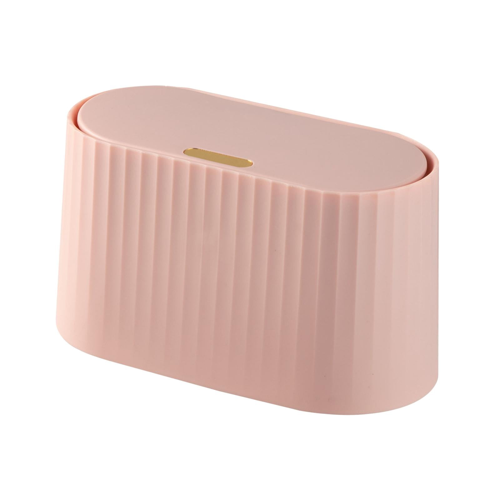 Bothyi - Caja De Almacenamiento De Basura De Escritorio Para Alimentos Para Mascotas Con Tapa Para Escritorio, Dormitorio, Oficina, Rosa