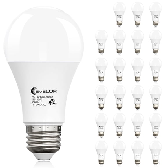 Bombilla LED evelor A19 13W 1500 lm 5000K E26 no regulable
