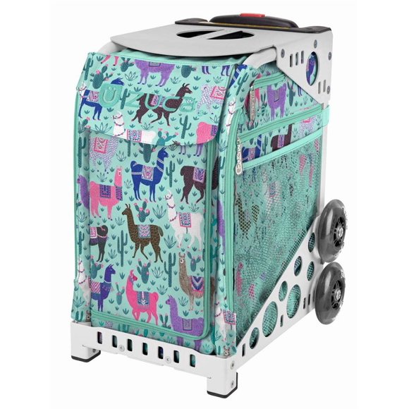 Bolsa ZUCA Llama Rama Sport con marco deportivo, blanca, 300 libras