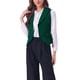 thumbnail image 2 of INSPIRE CHIC Chaleco de Traje para Mujer Doble Botonadura Negocios Solapa Elegante Chaleco de Cintura L Verde Oscuro, 2 of 6
