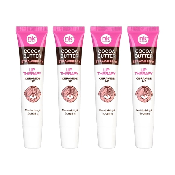 Bálsamo Labial NICKA K NEW YORK Cacao y Karité – Pack de 4