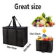 thumbnail image 4 of 1pc, Zylog Large Insulated Grocery Shopping Bag, Black, Reusable Bag, Thermal Zipper, Foldable, Tote, Cooler, Food Transport Hot & Cold, Camping, Recycled Material Delivery Groceries, 4 of 4