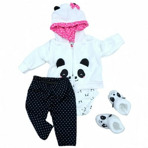 Maihao - Conjunto De Ropa Para Niña Reborn Baby Doll De 17 A 22 Pulgadas Con Panda, 4 Piezas