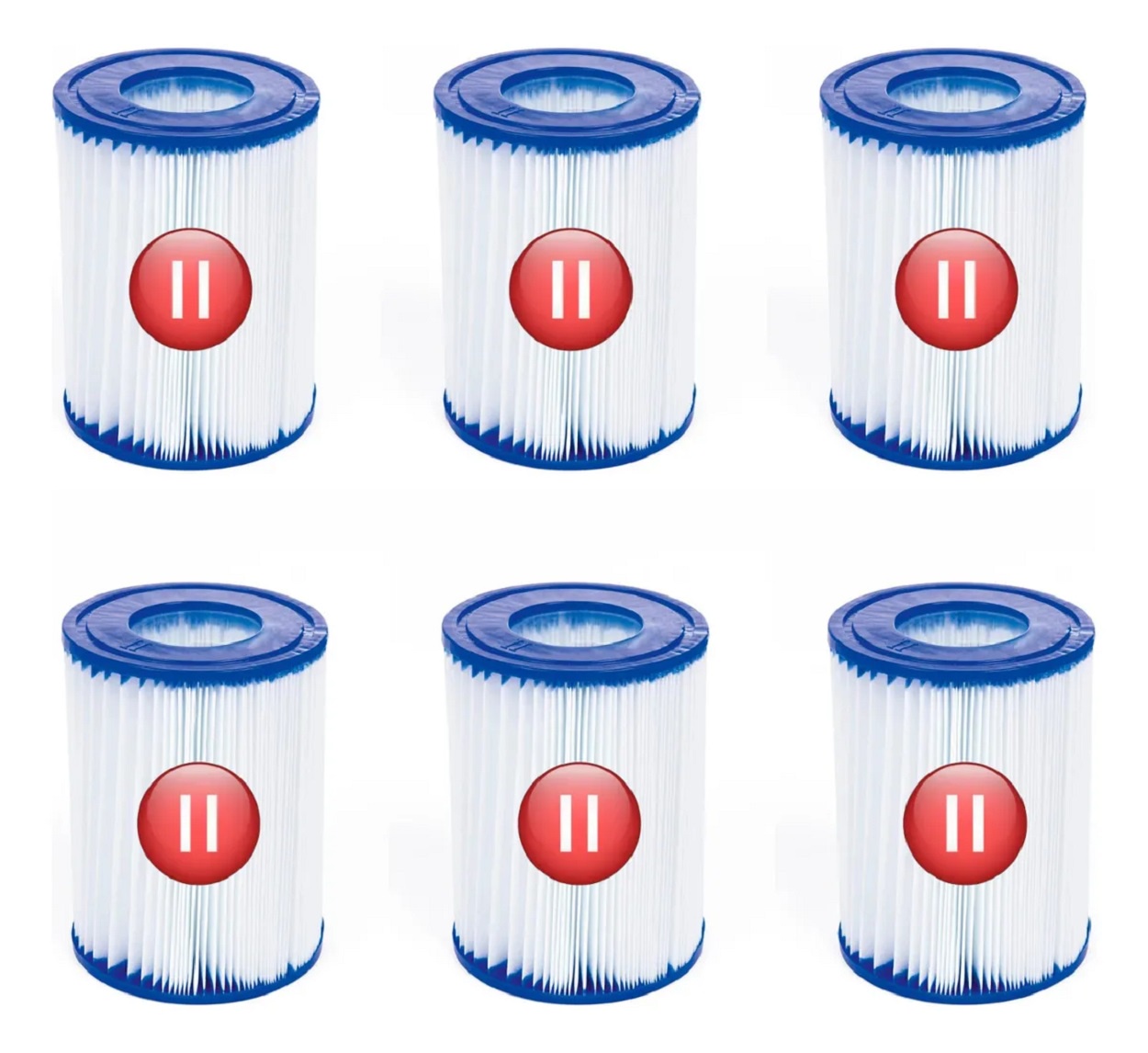 Hidroplanet - Cartucho Para Filtro Tipo 2 (Ll) Pack 6 Unidades