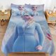 thumbnail image 4 of Cartoon Frozen 3-Piece Bed Set Warm And Comfortable Kawaii Bedding Set Cute Soft Microfiber Bedclothes for Boys Girls Kids Bed Sheets, 4 of 5