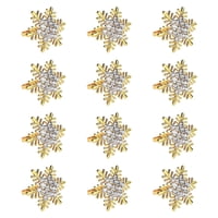Magideal - 12 Piezas De Hebillas Para Servilletas, Servilleteros Con Forma De Navidad, Adornos Para Servilletas, Servilleteros Con Forma De De Navidad Oro