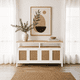 thumbnail image 1 of Buffet "Palqui" de Madera y Rattan Aparador con Puertas - Blanco - 150x40x80 cm, 1 of 3