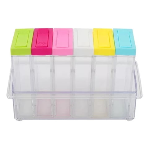 Disparo - Especiero 6 Frascos Rectangular Ideal Cocina Organizador