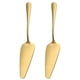 thumbnail image 1 of 2 servidores para tartas de acero inoxidable, diseño triangular, con borde dentado., 1 of 5
