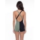 thumbnail image 2 of Traje de baño natación pierna corta bicolor verde, 2 of 3